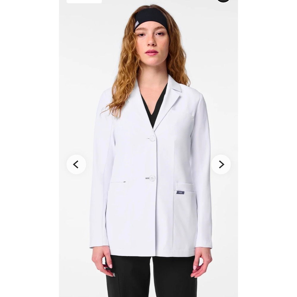 FIGS Bellevue Short Lab Coat White Women XL W20SP1012 NWT
